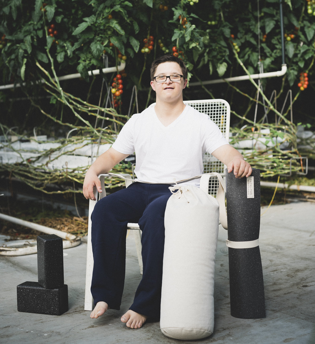 Yoga für Menschen mit Einschränkungen Fotoshooting mit Nico