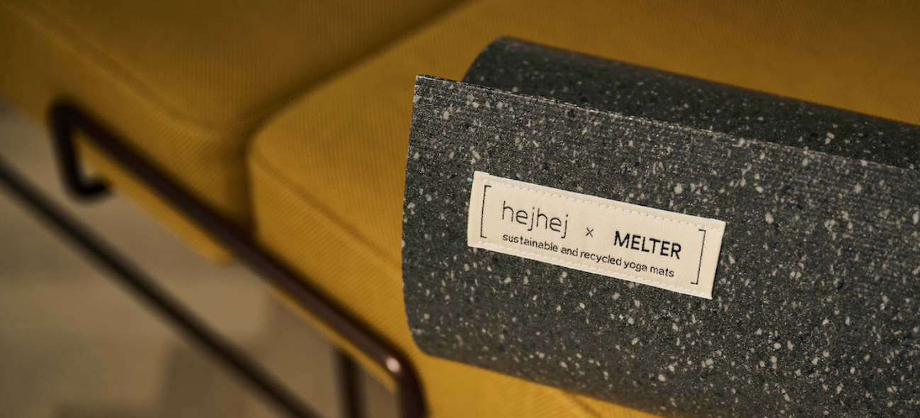 Eine Co-Branding hejhej-mat mit dem Label Hotel Melter