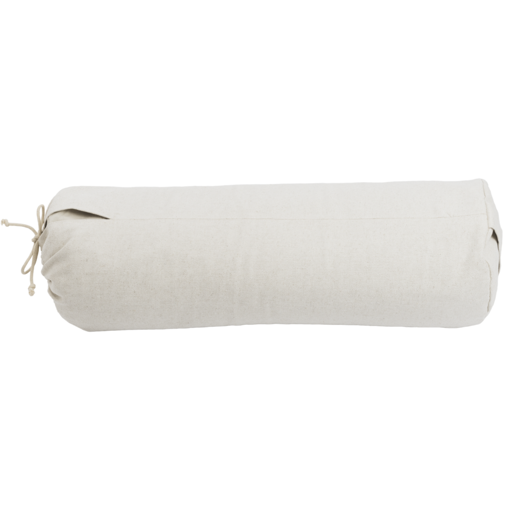Der hejhej-bolster ist komplett zu sehen. Er ist naturfarben und sieht ganz weich aus.