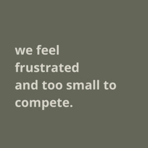 The Instagram post: too small to compete