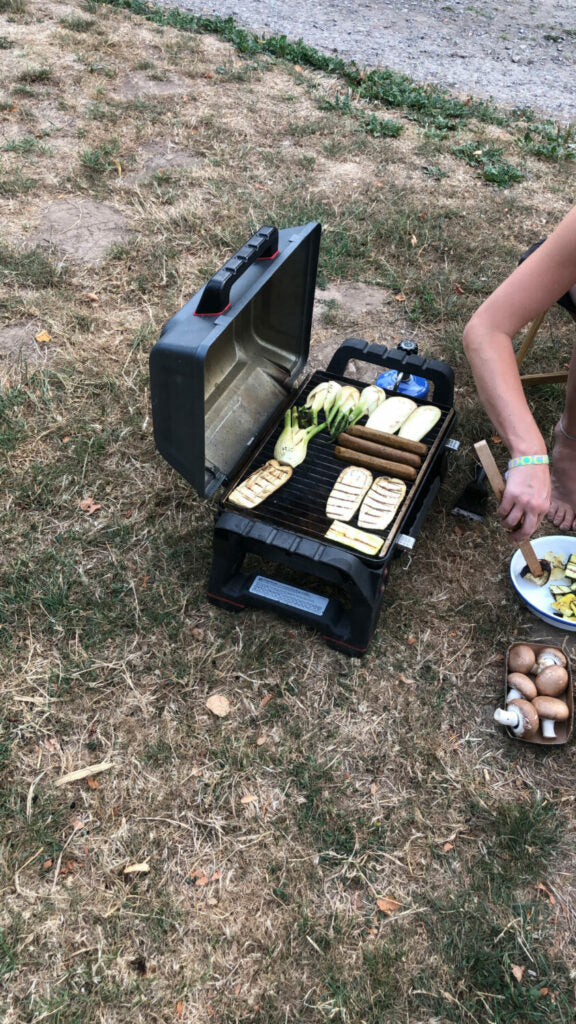 Our vegetable barbecue at the campsite