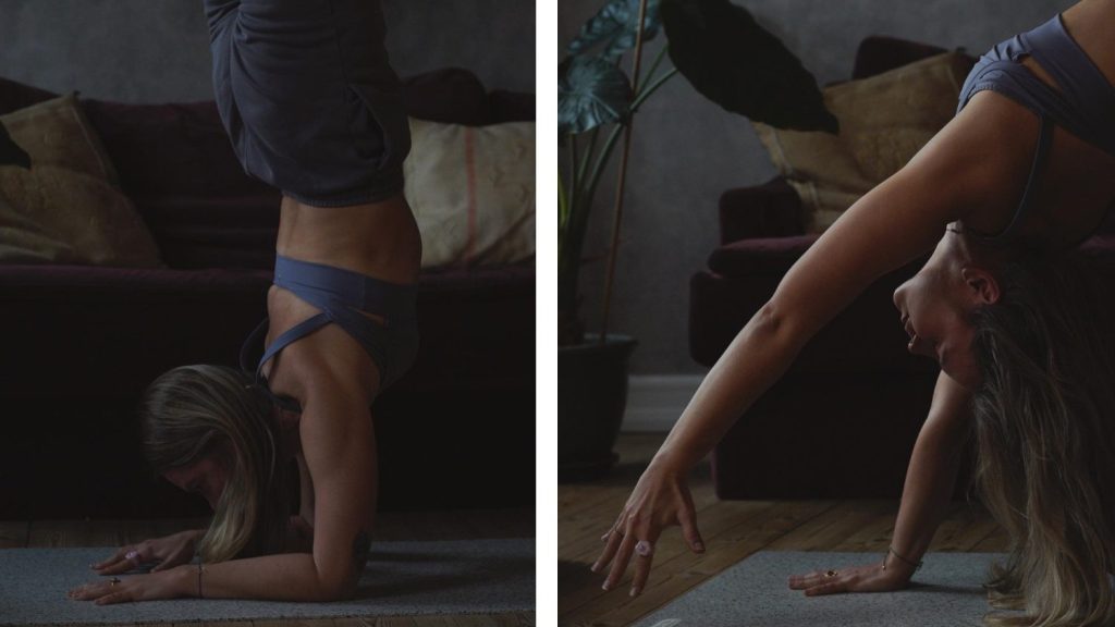 Dom praktiziert Yoga auf der hejhej-mat